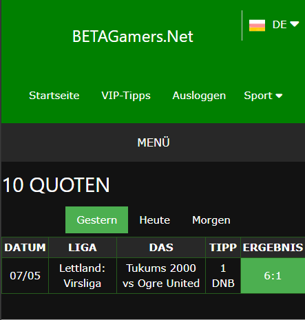 vip Wettscheine gewonnen